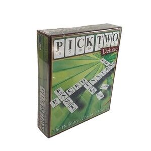 Pick Two Deluxe Crossword Puzzle Tile Fast Pace Family Board Game PickTwo OutSet